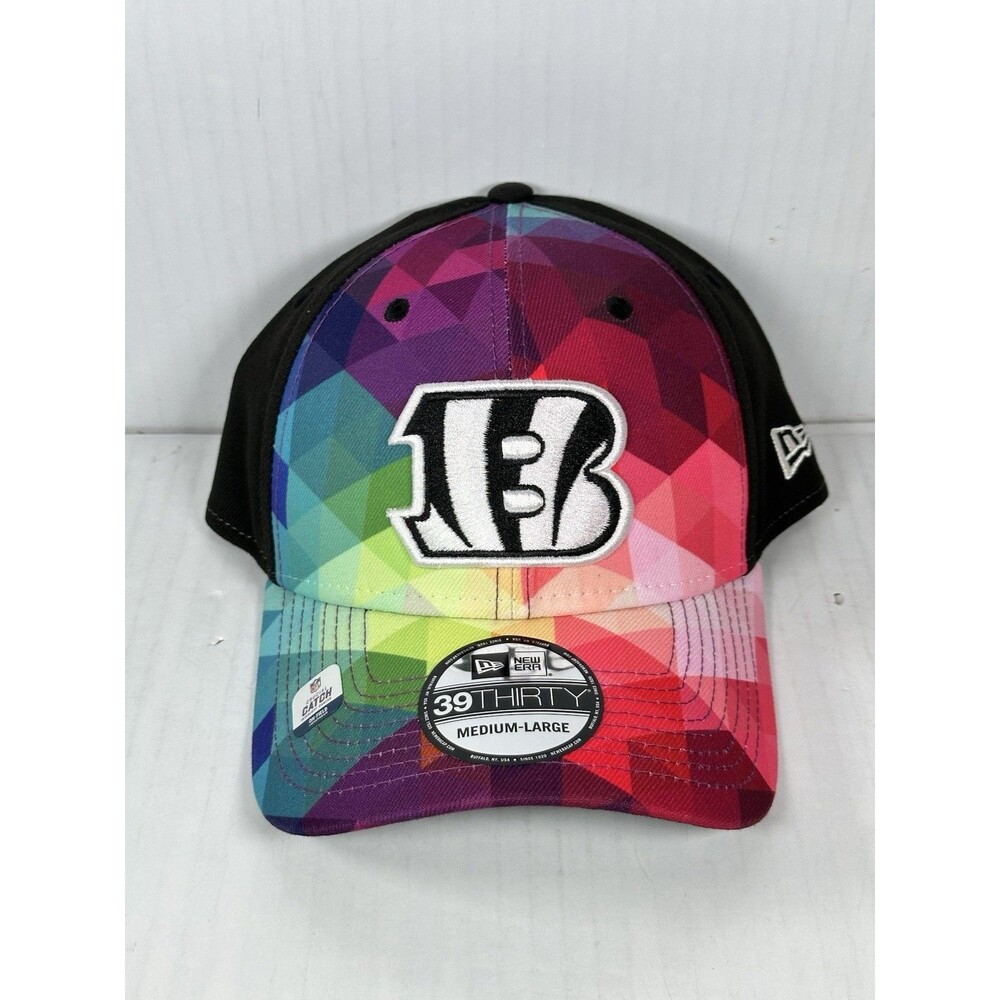 Size M/L New Era Cincinnati Bengals 39THIRTY Crucial Catch Flex Fit Hat Cap